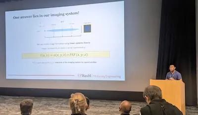 Brian presents a student talk at the 2026 ISP retreat