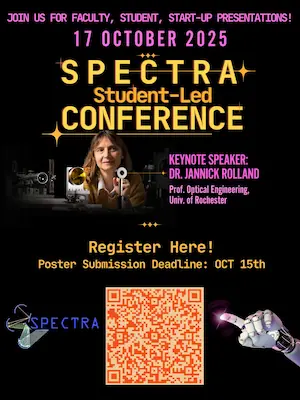2025 SPECTRA student-led conference flyer