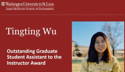 Tingting Wu-Outstanding Graduate Student Assistant to the Instructor Award